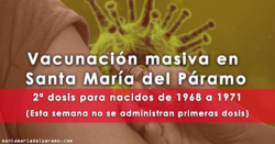 Vacunación: Segunda dosis nacidos de 1968 a 1971