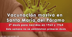 Vacunación: Segunda dosis nacidos 1963 y 1964