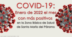 Enero de 2022 el mes con más positivos en la Z.B.S. de Santa María del Páramo