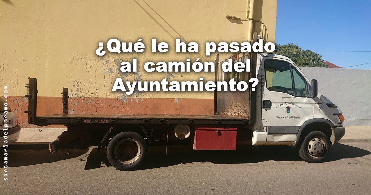 ¿Qué le ha pasado al camión del Ayuntamiento?