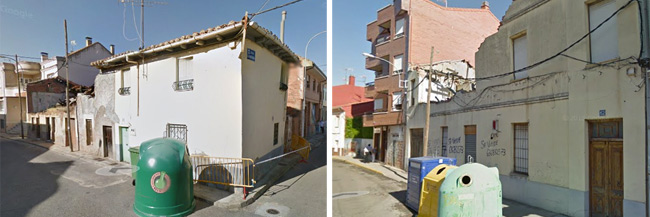 Inmuebles declarados en ruina. Foto Google Street View